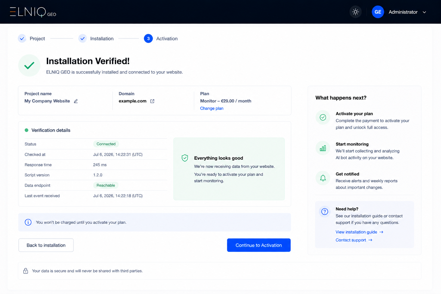 Verify accessibility